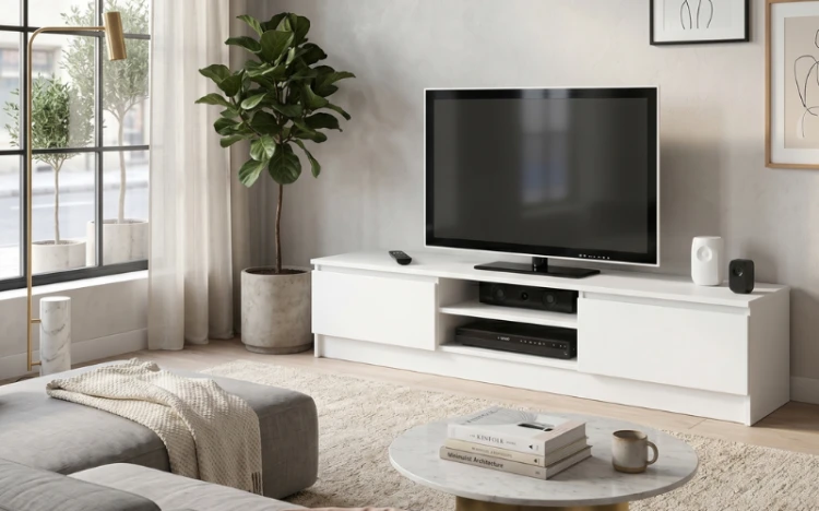 Szafka Komoda RTV Pod Telewizor 160cm Biała