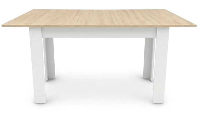 Stół rozkładany NP 120-160x80 Sonoma - nogi białe