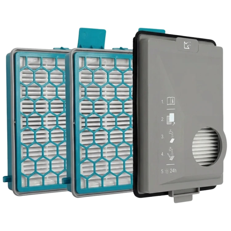 Antyalergiczny zestaw filtrów do Miele Boost CX1 Allergy – filtr HEPA H11 oraz dwa filtry wylotowe Hygiene AirClean.