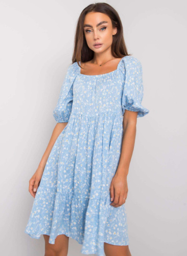 Niebieska sukienka w kwiaty s/m