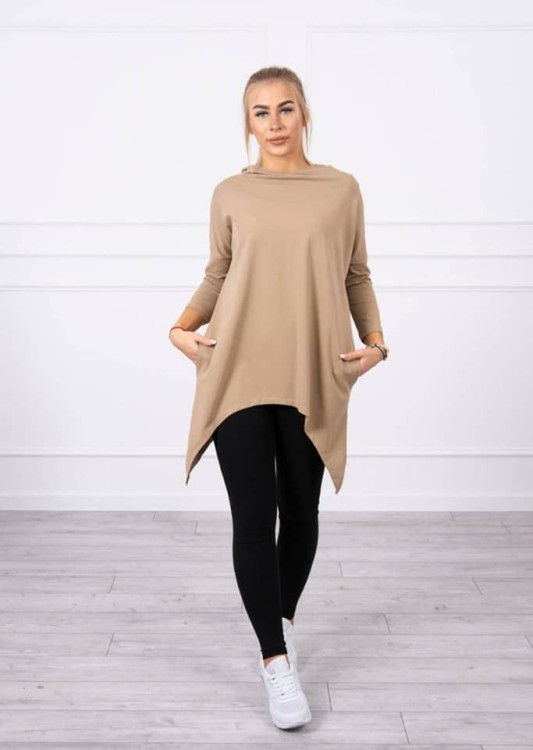 Bluza Skrzydła z kapturem Camelowa