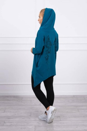 Bluza skrzydła z kapturem Morska