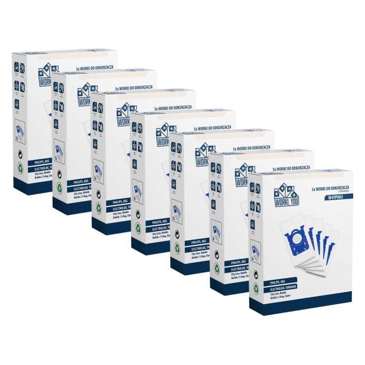 Worki do Electrolux Pure D82-ALRG Silence Philips S-Bag 35 sztuk