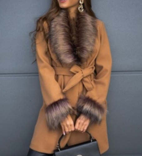 Jesienny płaszcz Camel One Size