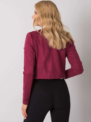 Zamszowa bordowa kurtka