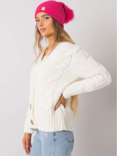 Zimowa czapka z pomponem Fuksja