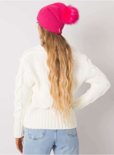 Zimowa czapka z pomponem Fuksja