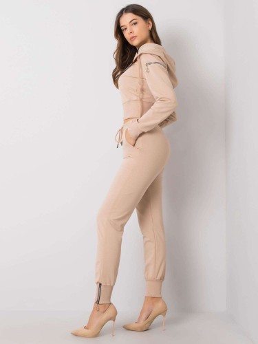 Beżowy komplet dresowy L